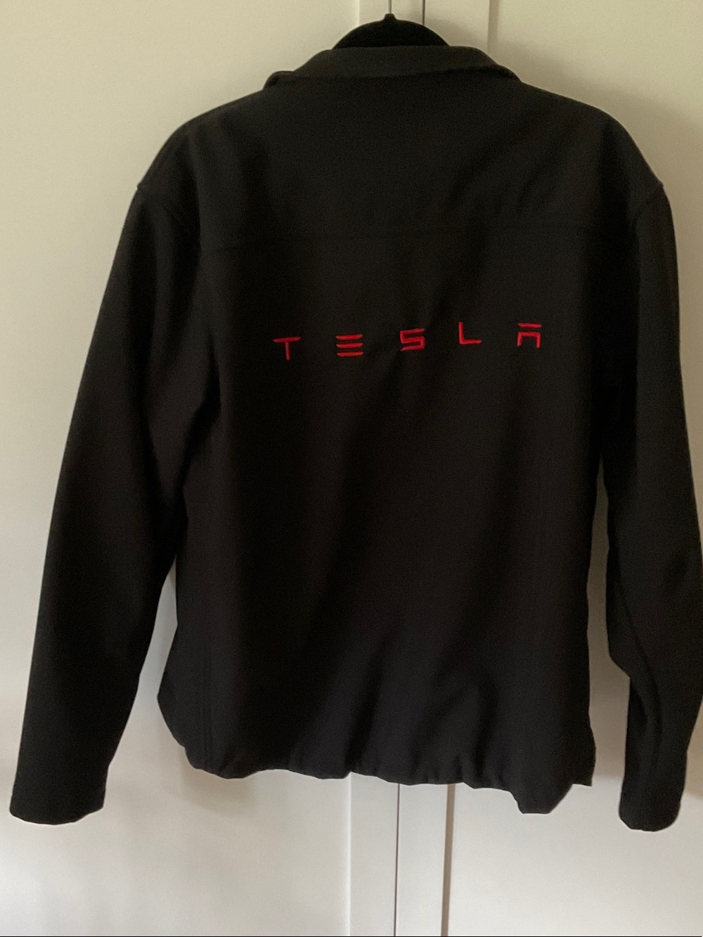 Tesla Black Softshell Jacket with Red Trim - Picture 3 of 3
